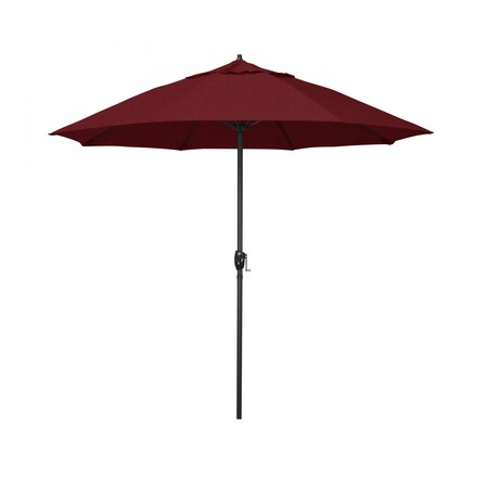California Umbrella 9' Bronze Aluminum Market Patio Umbrella, Sunbrella Spectrum Ruby 194061336922